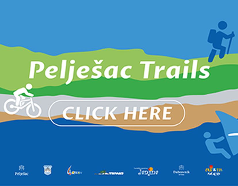 Pelješac: Interactive map with mountain bike and hiking routes 