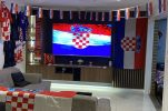 Passionate Croatia fans in Australia set up epic TV room for Euros in the family home