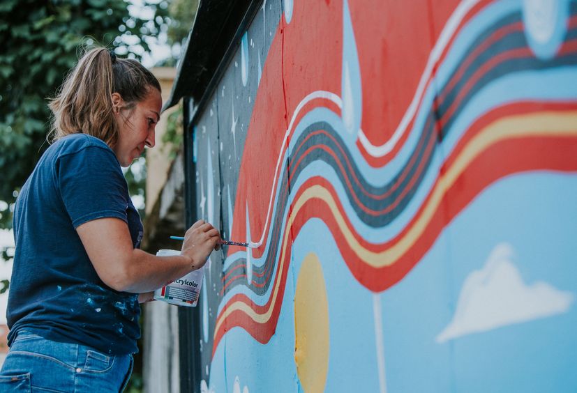 Three talented ladies create new street art in Zagreb