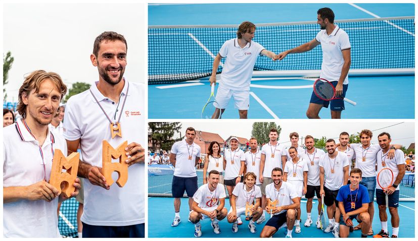 Modrić and Čilić win as Croatia’s sport stars gather for charity tennis tournament