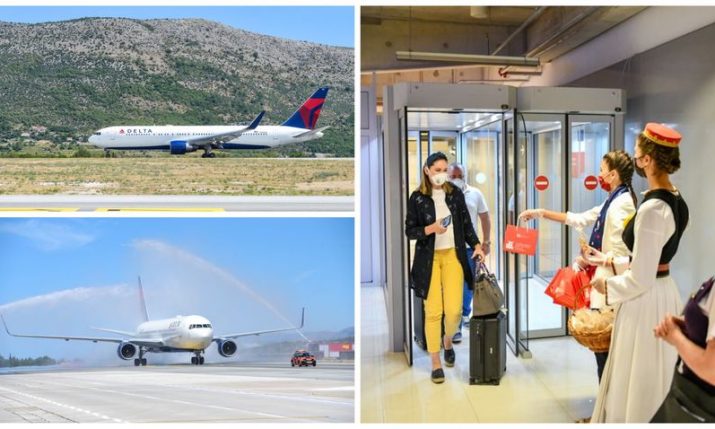 Full Delta Air Lines plane lands in Dubrovnik as New York service starts