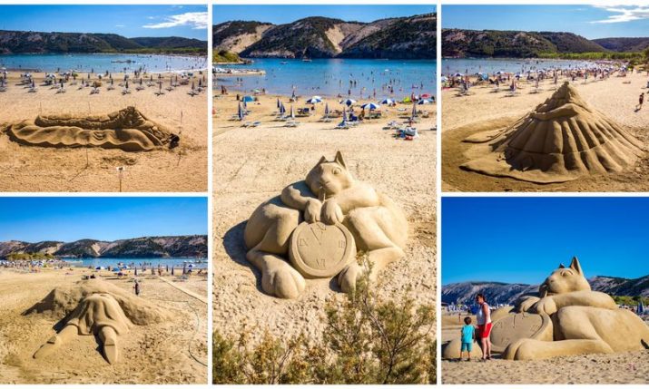 PHOTOS: Amazing sand sculptures on Paradise beach in Lopar