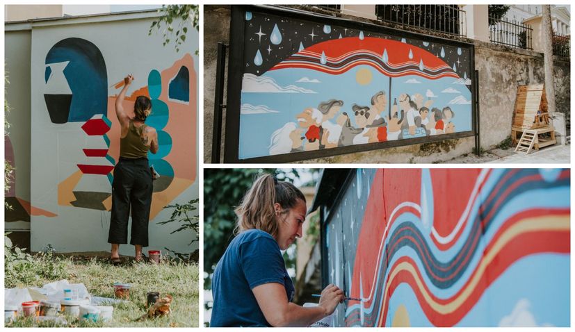 Three talented ladies create new street art in Zagreb