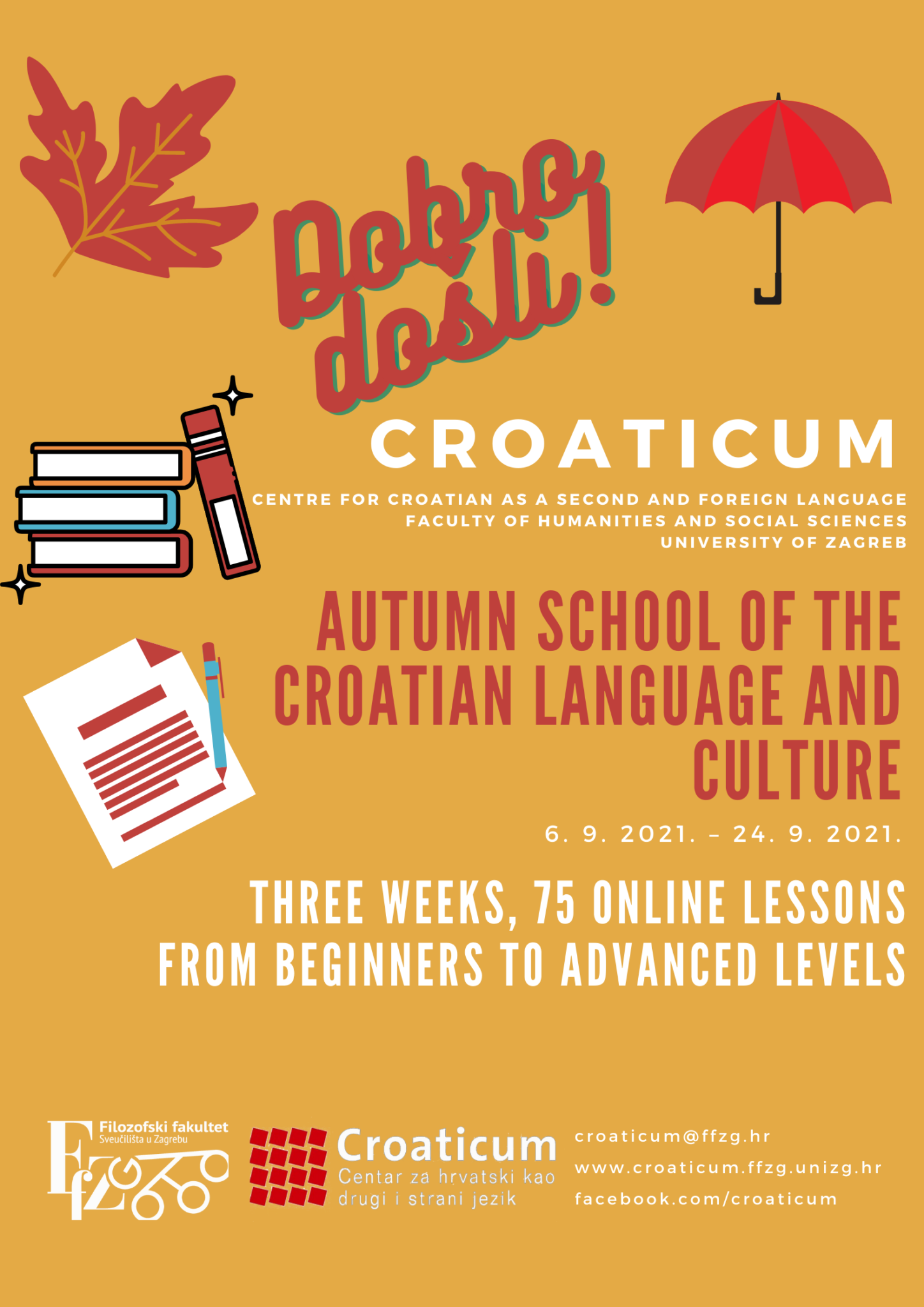 Croaticum autumn school of Croatian language and culture online  