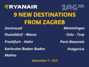 Ryanair welcomes second based aircraft in Zagreb - 9 new routes