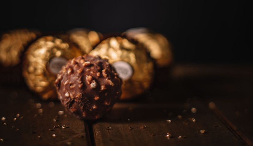 Croatian hazelnuts in Italian Ferrero chocolates 