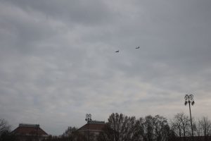 Rafale fighter planes purchased by Croatia fly over Zagreb