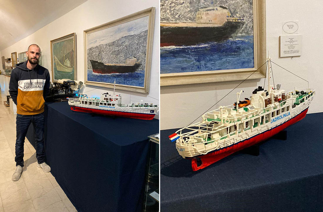 Model of legendary Croatian ship made with LEGO blocks 