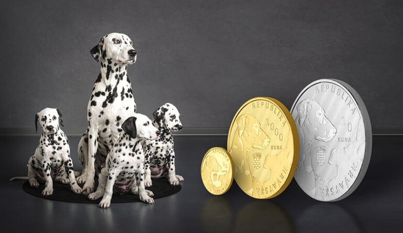Dalmatian dog on Croatian coins for first time