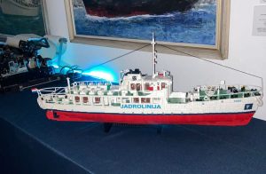 Model of legendary Croatian ship made with LEGO blocks