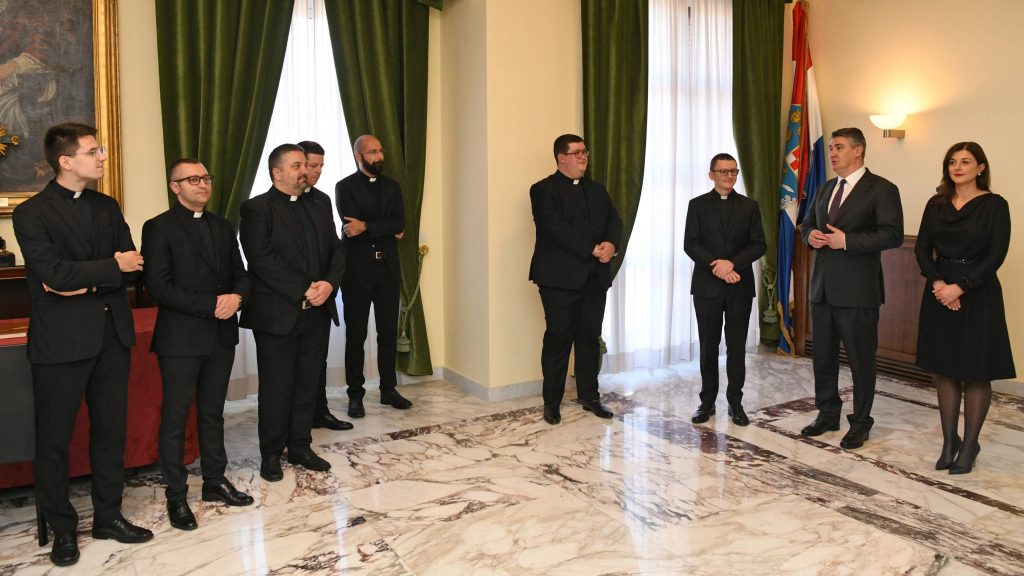 Pope Francis meets the Croatian president at the Vatican