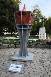 Students make water tower replica and place on Vukovar street in Split