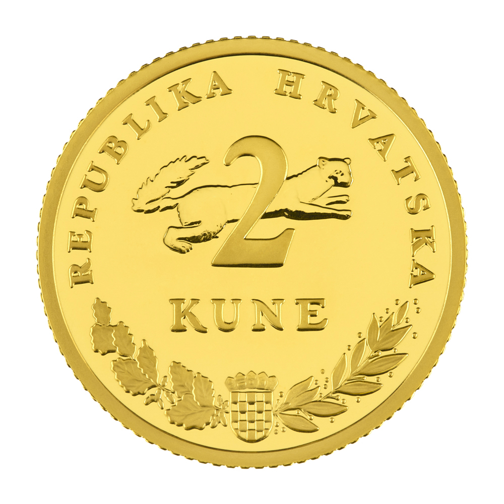 commemorative gold two kuna coins