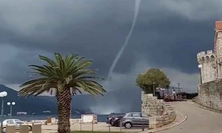 VIDEO: Impressive footage of waterspout on Korčula island on Christmas Eve