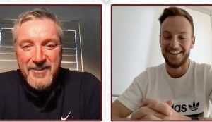 Ivan Rakitić and Toni Kukoč chat in English over zoom