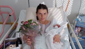 Little Ana the first baby born in the Croatian city of Vukovar in 2022