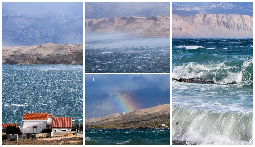 Check out the wild bura blowing on the Croatian coast 