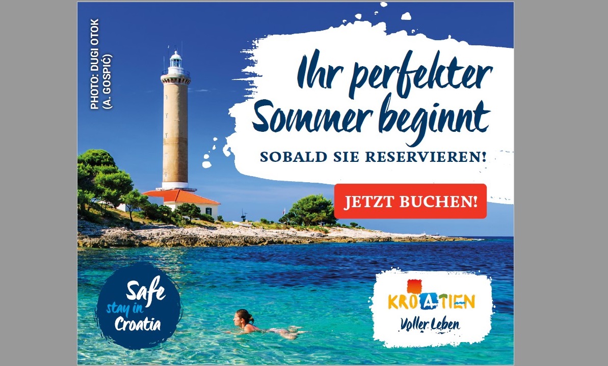 Croatian Tourist Board launches campaign to encourage early bookings in Germany