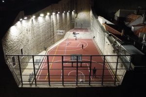 Peline basketball court Dubrovnik new lighting