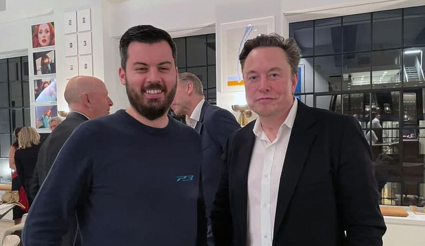 Mate Rimac and Elon Musk hang out in New York