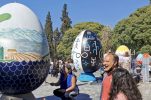 Large Croatian Easter eggs set up in Argentinian city of Mendoza