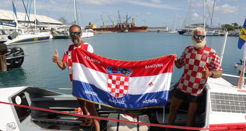 Two Croatian war veterans cross Atlantic in rowing boat