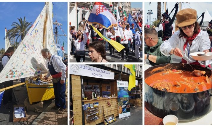 Traditional boats from Komiža, Vis specialties and klapa in France at Escale à Sète festival