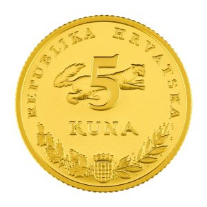 gold five kuna coin series