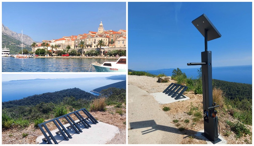 Korčula: Five bike service points and stands installed on the island’s cycle routes