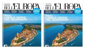 Island of Rab graces the the cover of popular Italian magazine Bell Europa 
