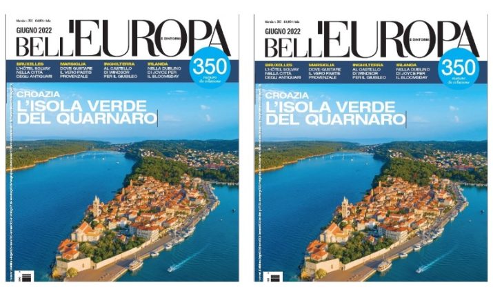 Rab Island graces cover of popular Italian magazine Bell Europa 