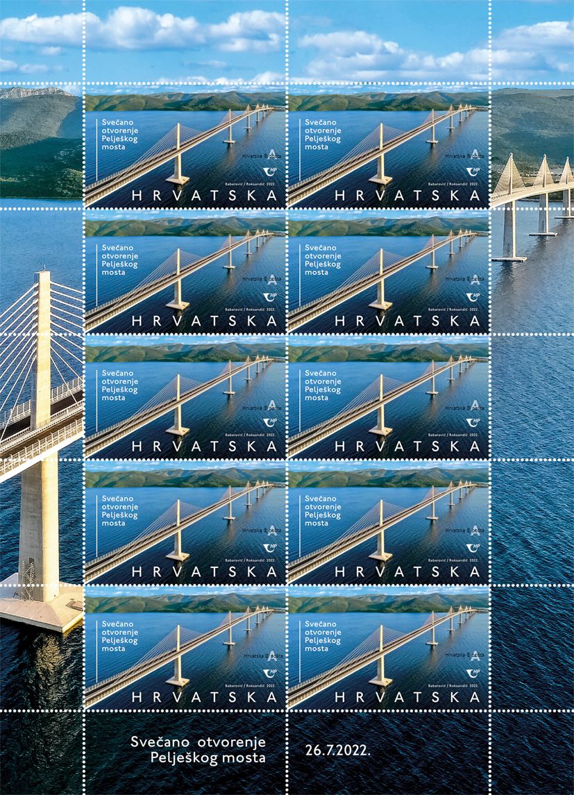 Croatian Post release new commemorative Pelješac Bridge stamp 