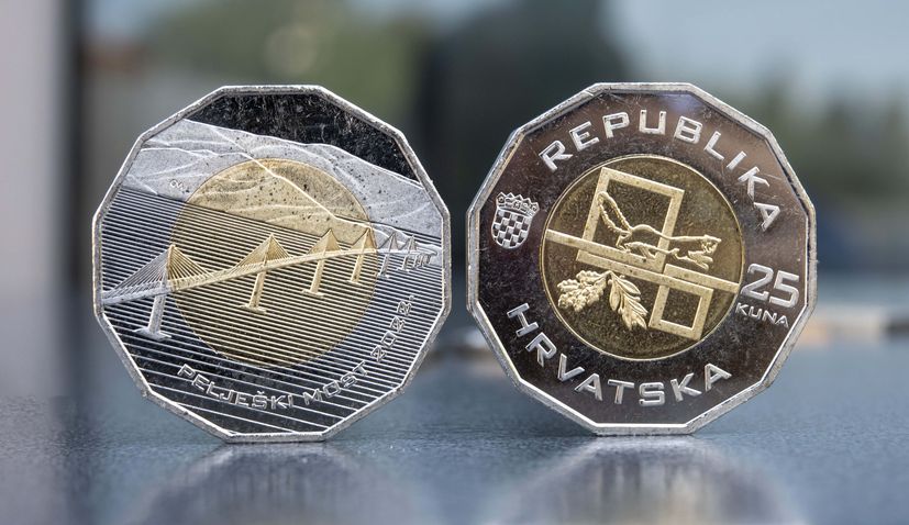 Croatia release new special commemorative HRK 25 coin to mark Pelješac Bridge opening 