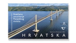 Croatian Post release new commemorative Pelješac Bridge stamp 