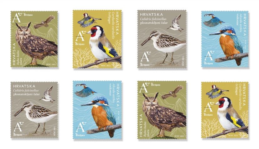 Four protected birds in Croatia grace new commemorative stamps 
