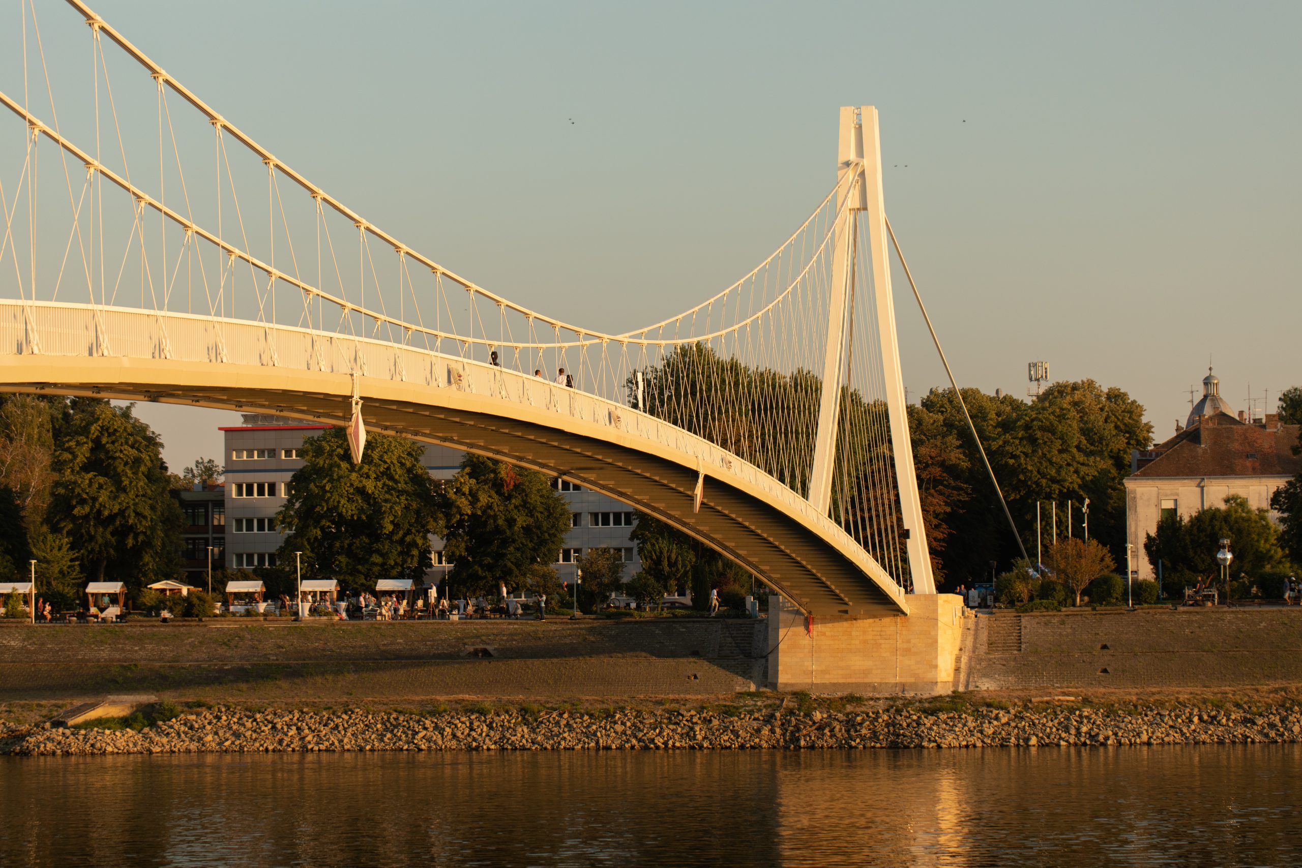 Symbol of Osijek - pedestrian bridge - opens again