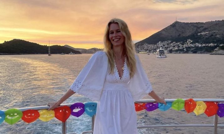 Claudia Schiffer enjoying beauty of the Croatian coast 