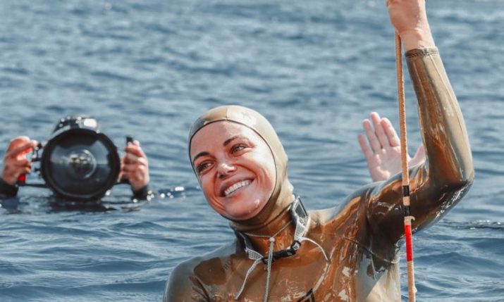 Croatian Mirela Kardašević breaks world record in CNF freediving discipline