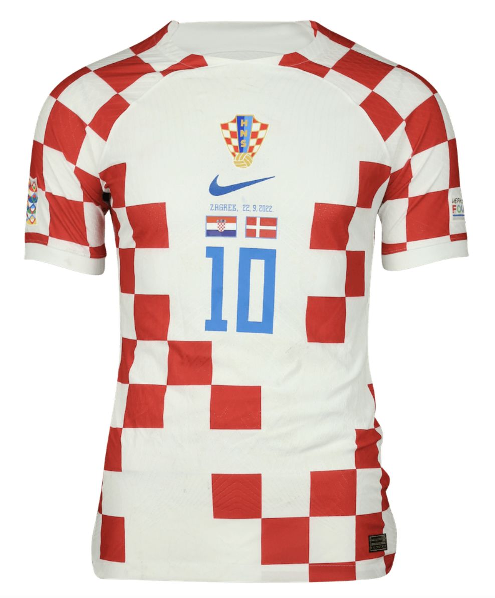 luka modric signed croatia jersey