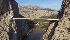 Latest footage of bridge being built over Croatia's Cetina River