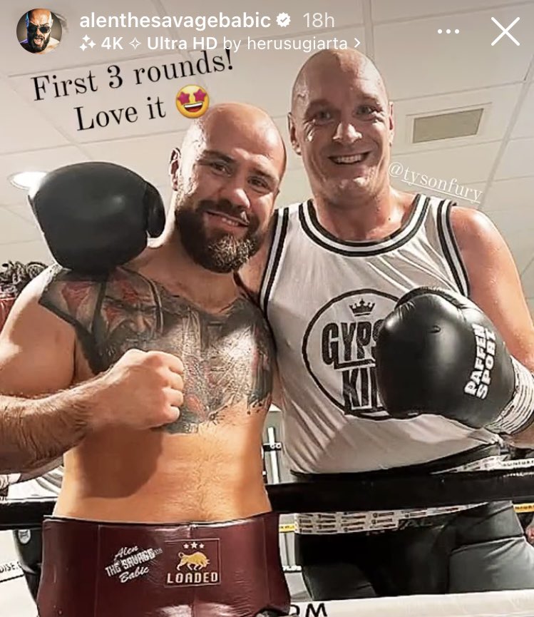 VIDEO: Tyson Fury calls in Croatian boxer to his camp 