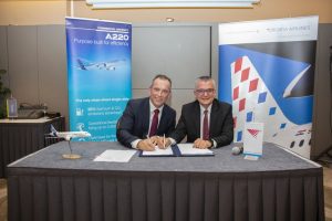 Croatia Airlines and Airbus sign contract for the purchase of the most modern Airbus A220 aircraft