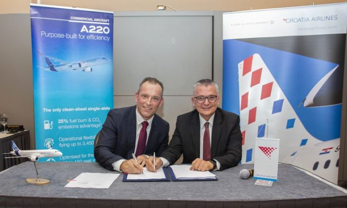 <strong>Croatia Airlines and Airbus sign contract for the purchase of the most modern Airbus A220 aircraft</strong>