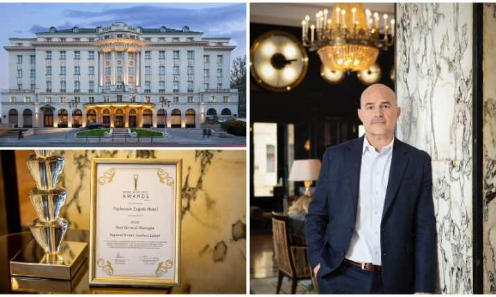 <strong>Prestigious World Luxury Hotel Award for Zagreb Esplanade Hotel GM Ivica Max Krizmanić</strong>
