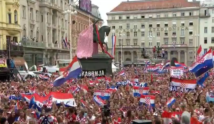 Welcome party for Croatian football team in Zagreb on Sunday