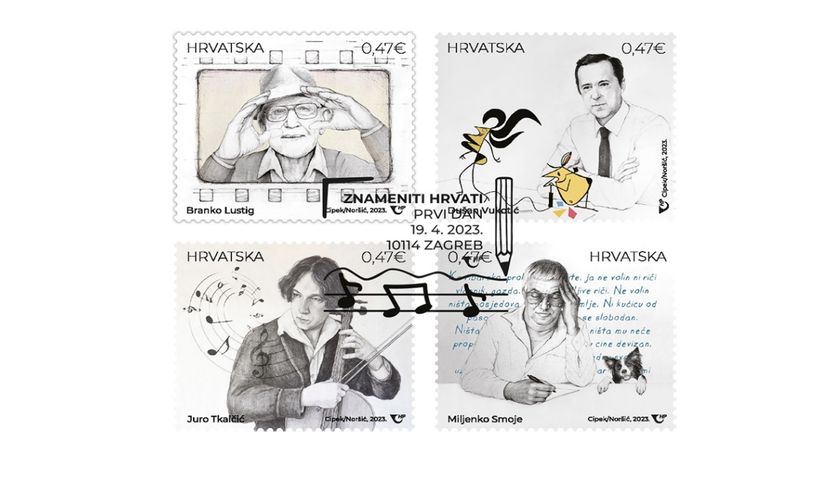 Prominent Croatian figures in culture feature on new postage stamps
