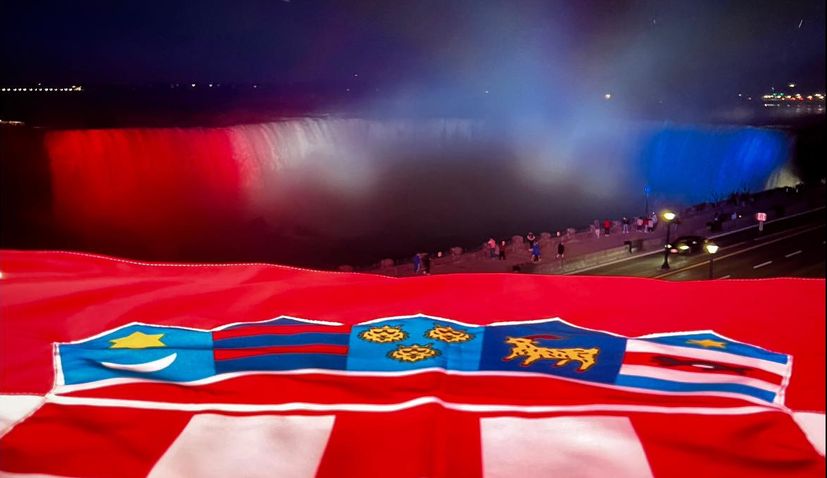 VIDEO: Niagara Falls illuminates in Croatian colours