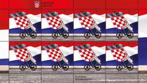 Commemorative stamps combining first official tricolour and modern Croatian flag released