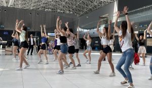 Impromptu dance performance at Zagreb Airport