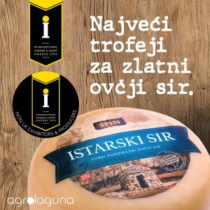 Istrian sheep milk cheese Špin from Agrolaguna has been named the best cheese in the world in the category of hard sheep milk cheeses